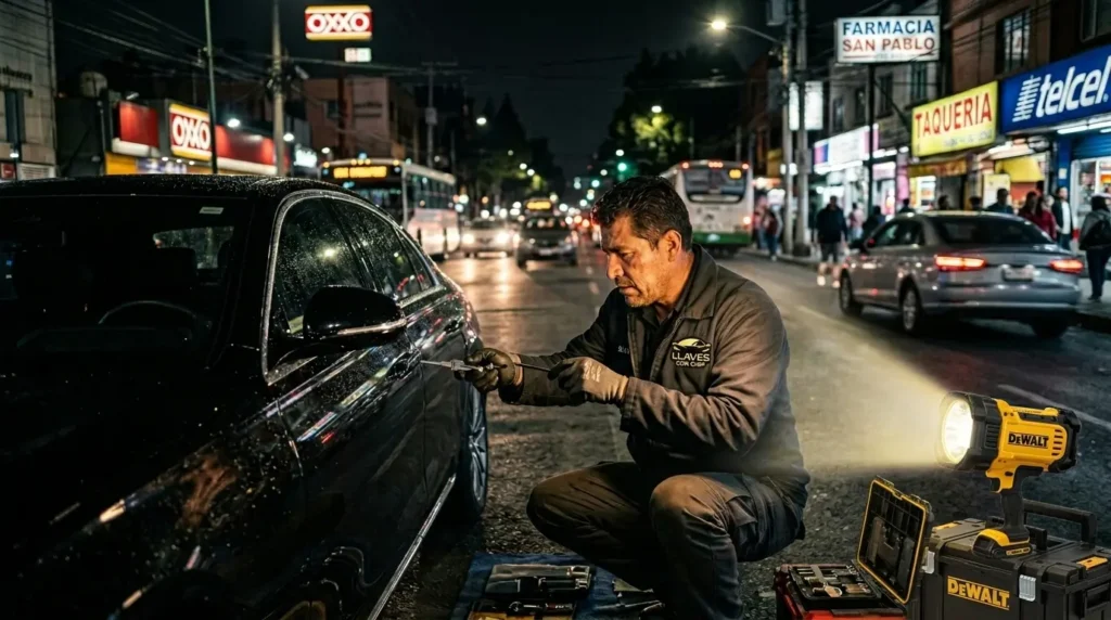 Servicio de cerrajero urgente para abrir carro con llaves adentro en toda la CDMX.