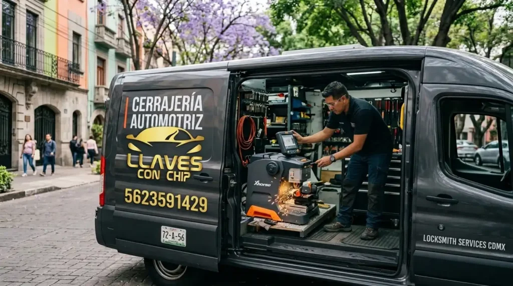 Corte de llave automotriz por código mecánico y programación en CDMX